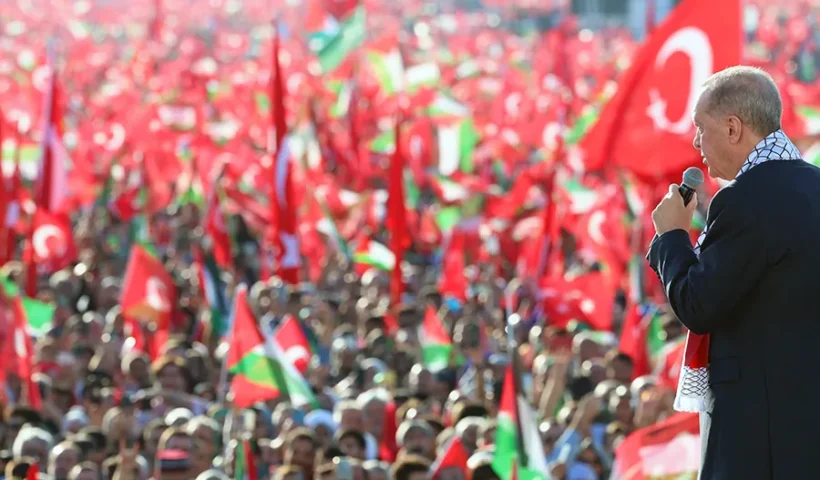 Erdoğan, protest over Gaza in Istanbul