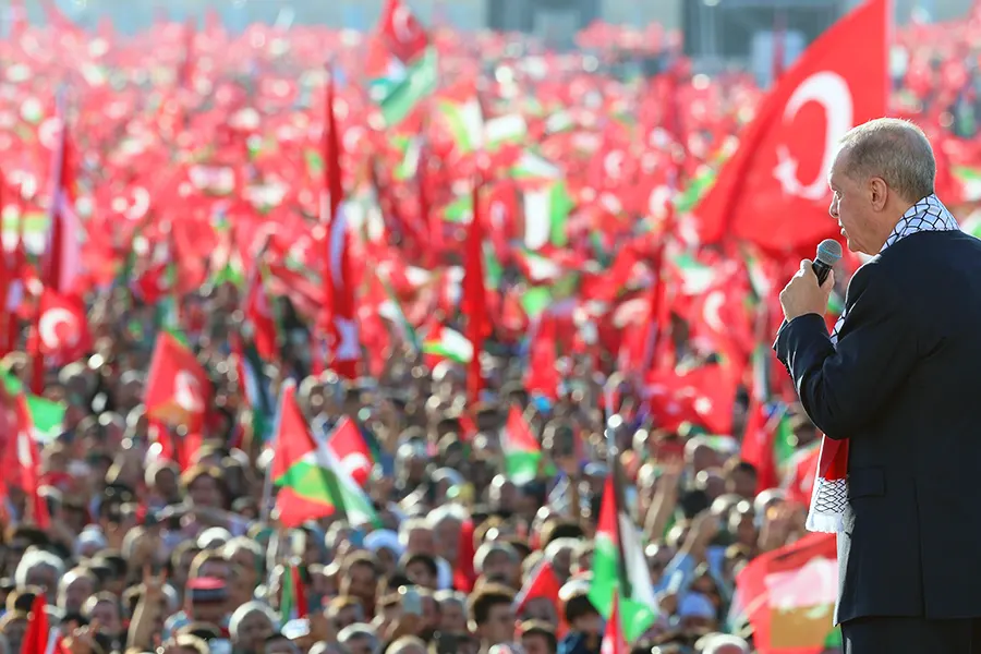 Erdoğan, protest over Gaza in Istanbul