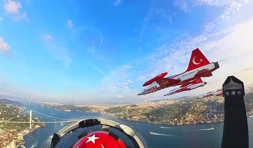 Istanbul, images from cockpit view