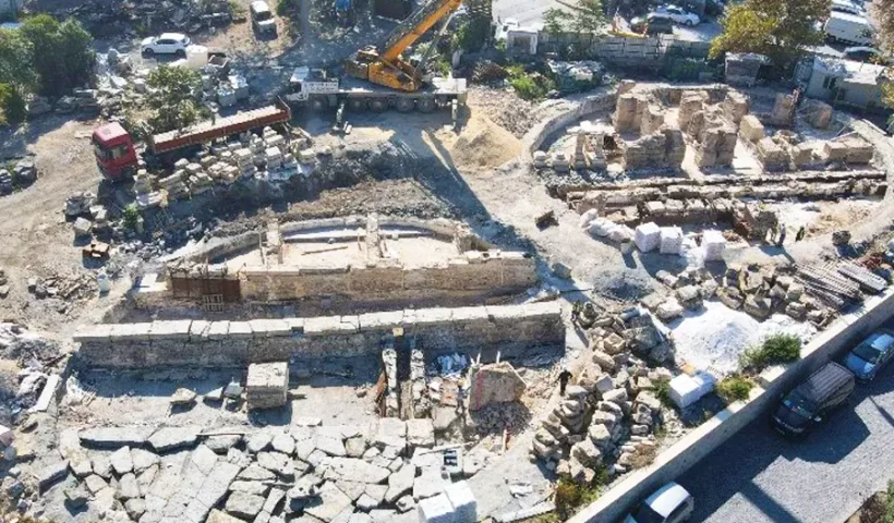 Istanbul, Roman and Byzantine ruins in Sarayburnu
