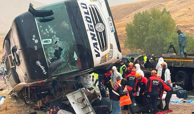 Turkey, bus accident in Sivas