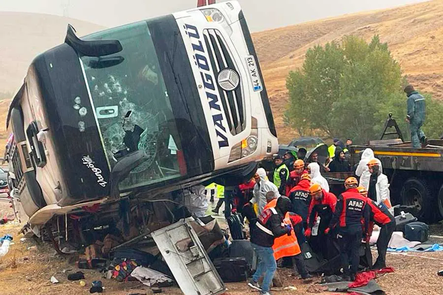 Turkey, bus accident in Sivas