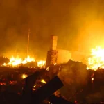 Turkey, fire in a village in Kastamonu