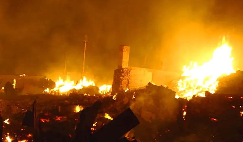 Turkey, fire in a village in Kastamonu