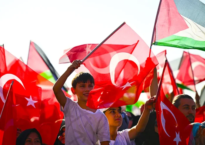Turquía, protestas de apoyo a Palestina
