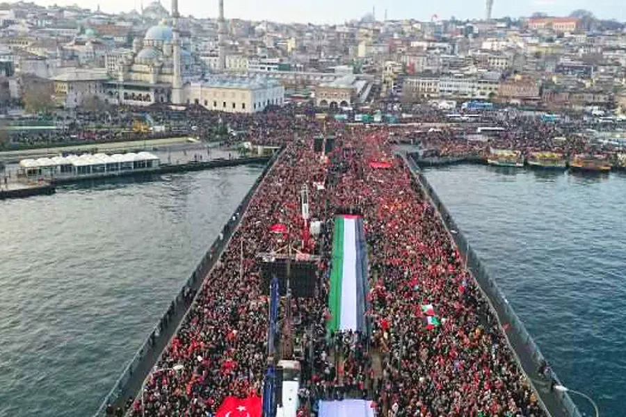 Istanbul, protest in support of Gaza