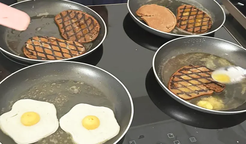 carne y huevos fabricados con impresora 3D
