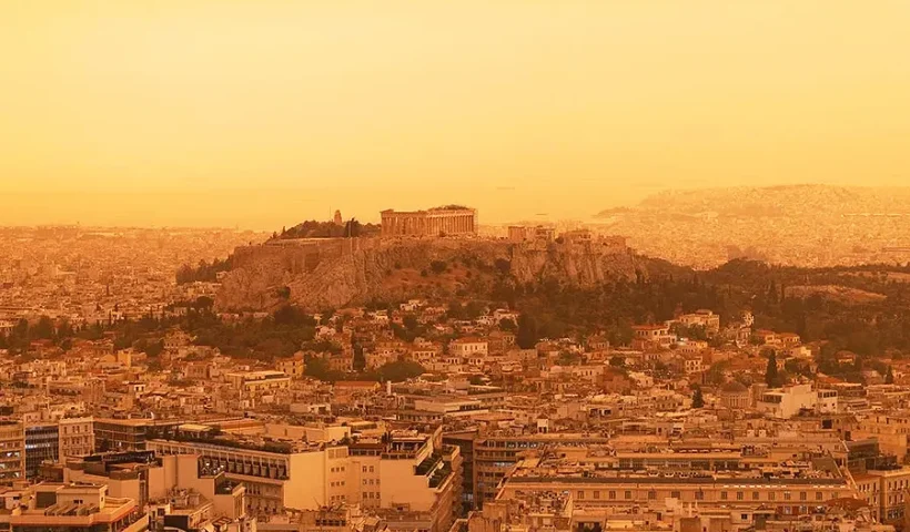 Grecia, nube de polvo del Sáhara