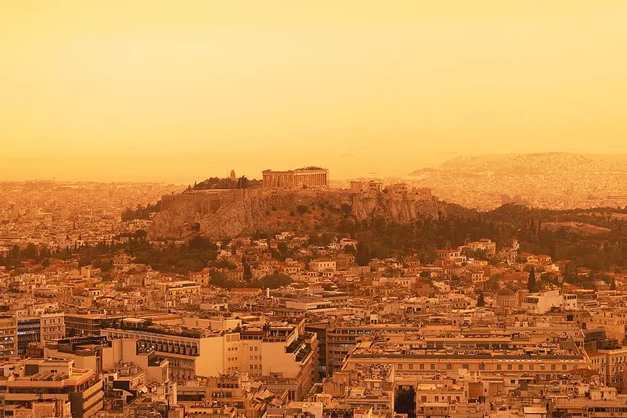 Grecia, nube de polvo del Sáhara