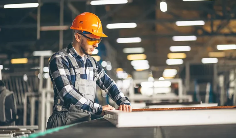 trabajador en una fábrica