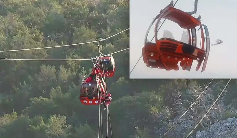 Turquía, accidente de teleférico en Antalya