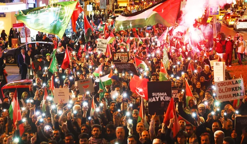 Estambul, protesta en apoyo a Palestina