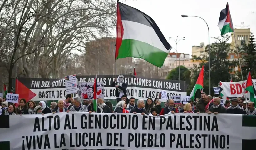 manifestación en favor de Palestina en Madrid