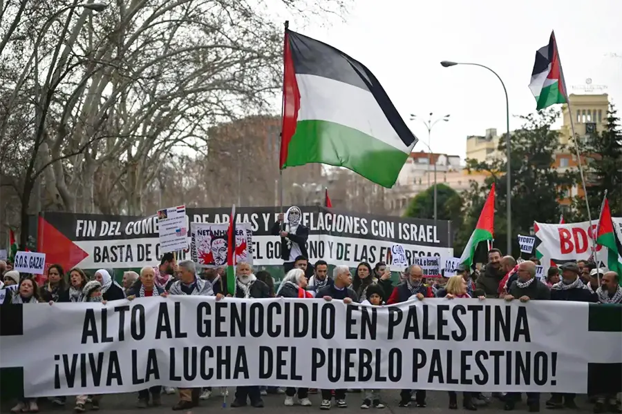 manifestación en favor de Palestina en Madrid