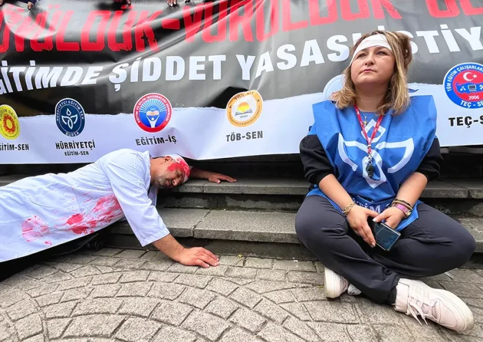 protestas de los profesores en Turquía