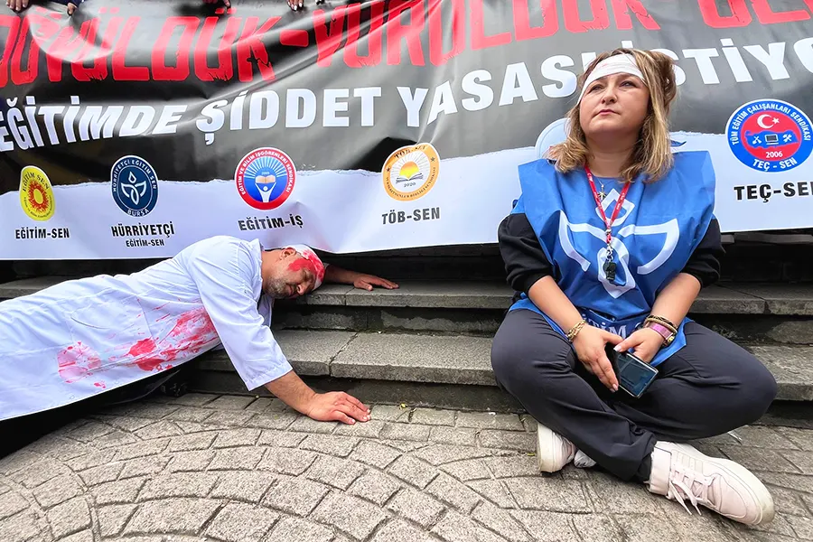 protestas de los profesores en Turquía