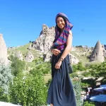turista turca en la Capadocia