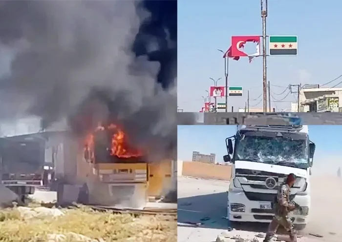 protestas contra Turquía en el norte de Siria