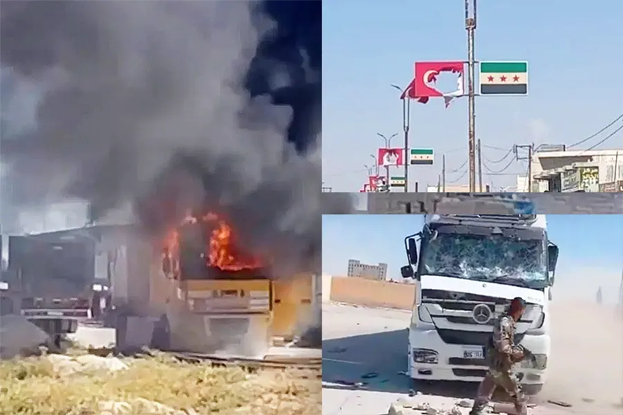 protestas contra Turquía en el norte de Siria