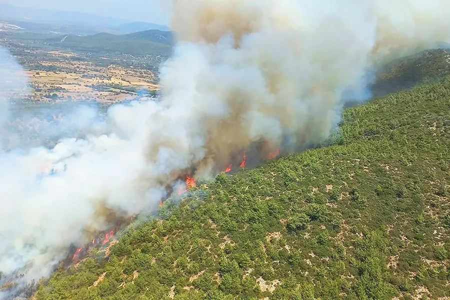Turquía, incendio en Bodrum