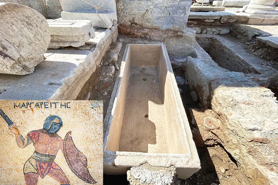 archaeology, Roman gladiator sarcophagus