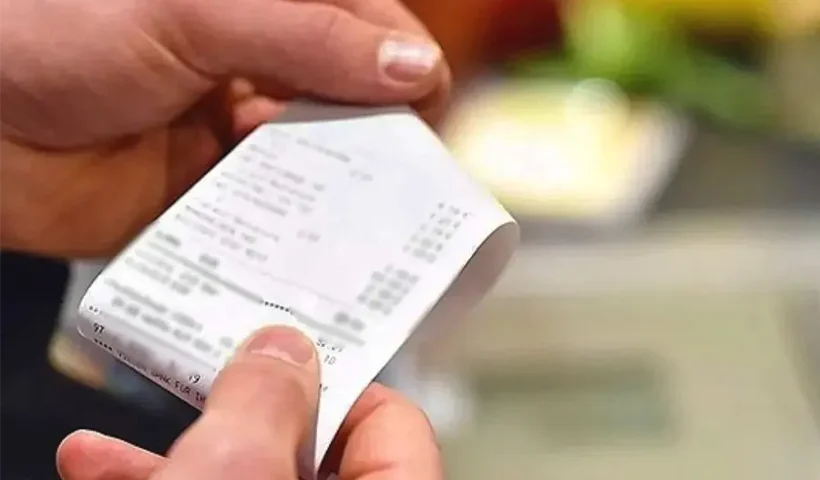 shopping receipt