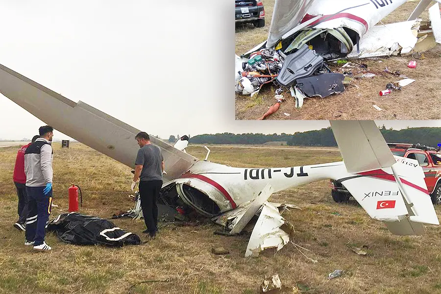 Turquía, accidente de avión en Bursa