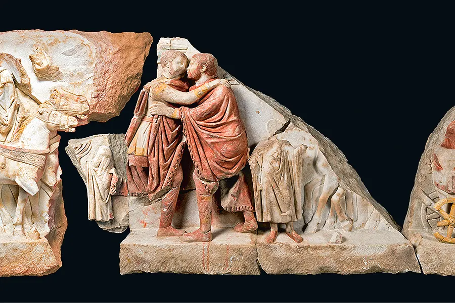 Turquía, relieve de los emperadores romanos Diocleciano y Maximiano