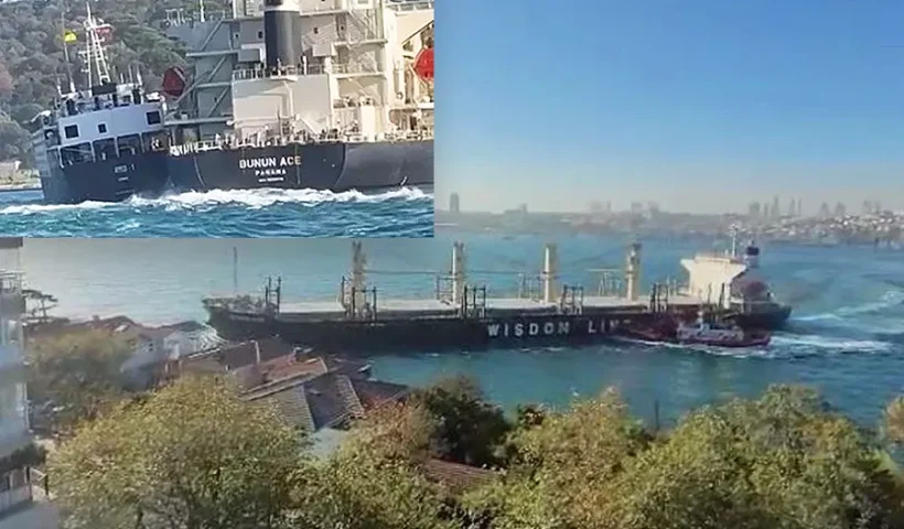 Istanbul, ships collide in the Bosphorus Strait