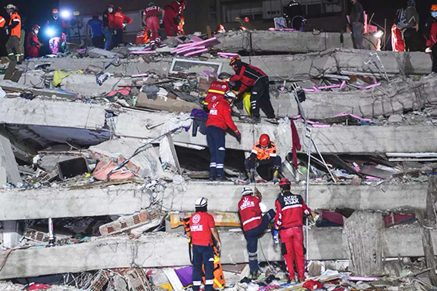 Turkey, rescue during the Izmir's earthquake