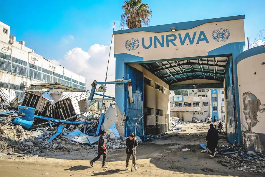 UNRWA building attacked by Israel in Gaza