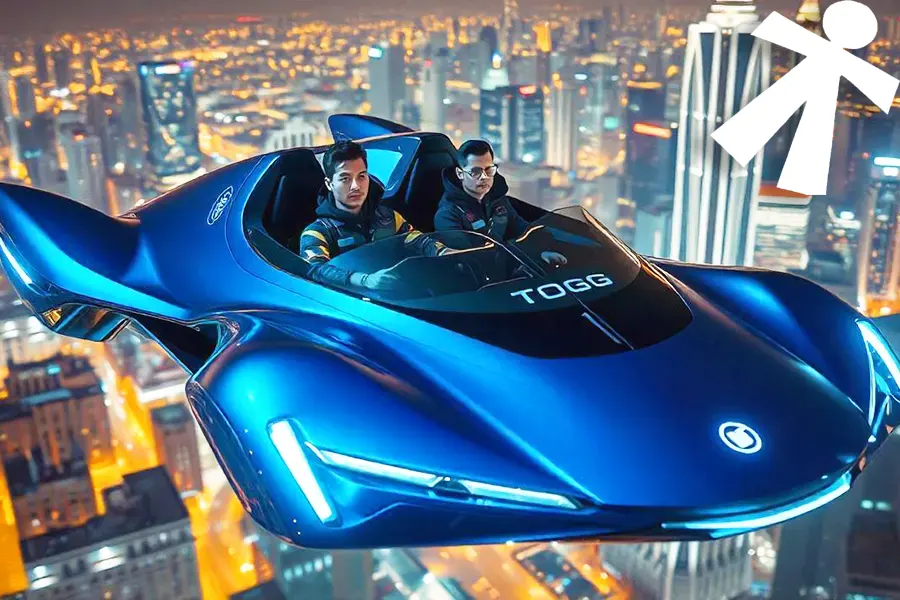 coche volador de TOGG (BROMA)