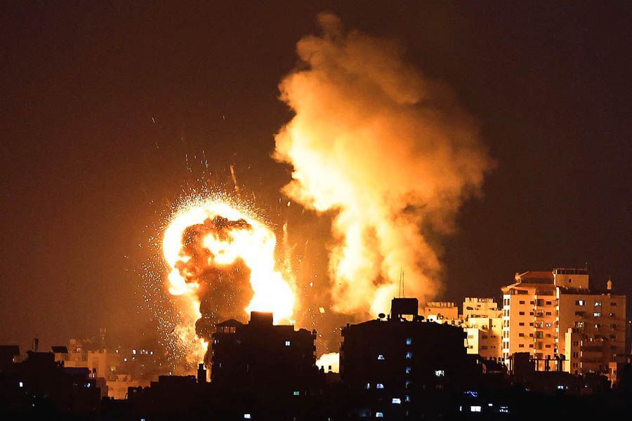 Israel bombing over Gaza