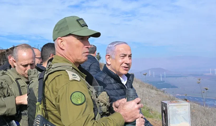 Netanyahu en los Altos del Golán