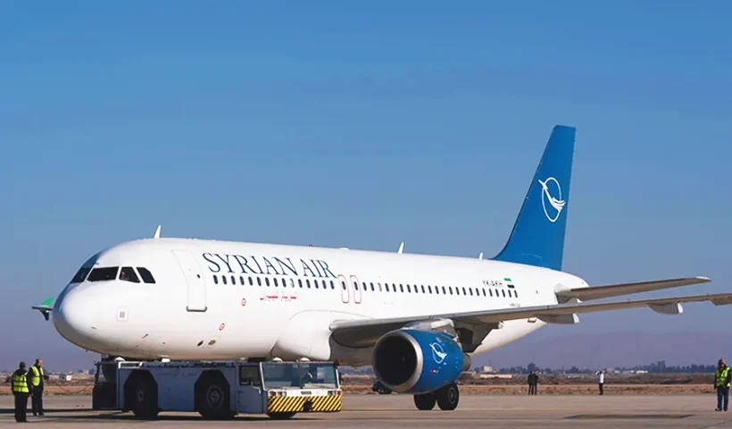 Siria, avión en el aeropuerto de Damasco