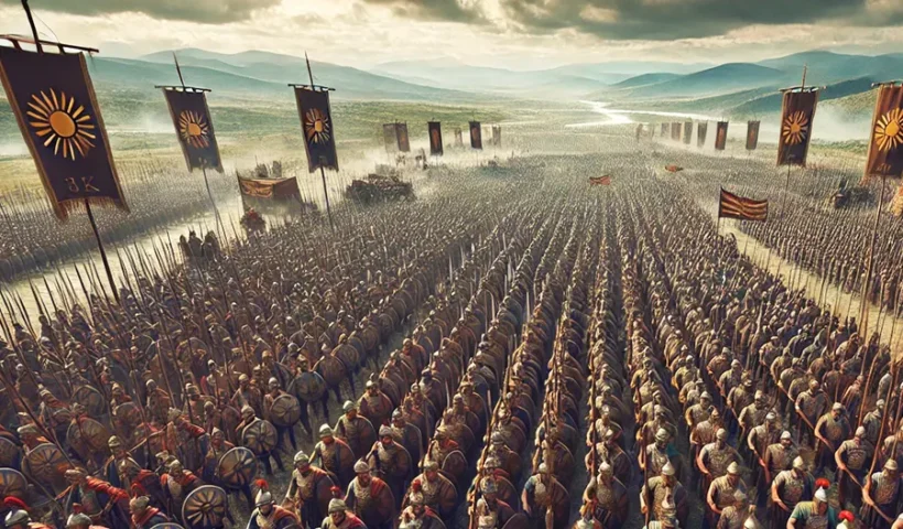 falanges durante la batalla del Gránico (IA)