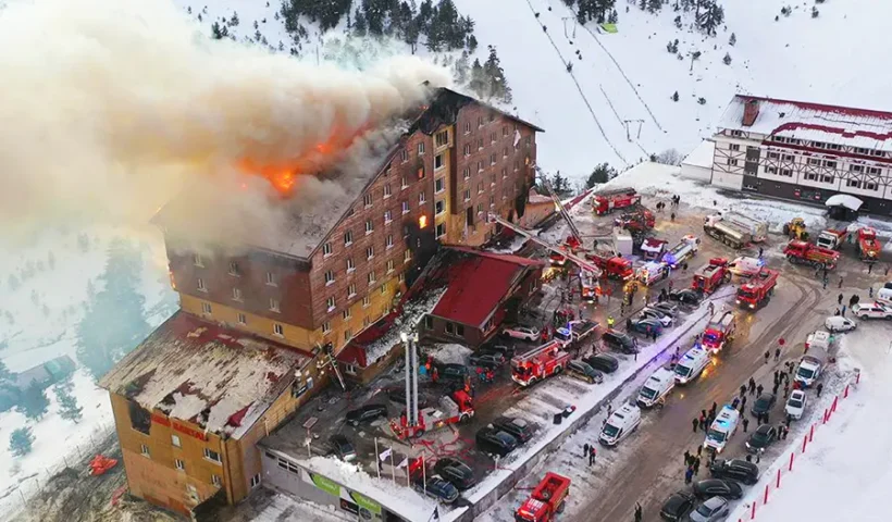 incendio de hotel en Bolu, Turquía