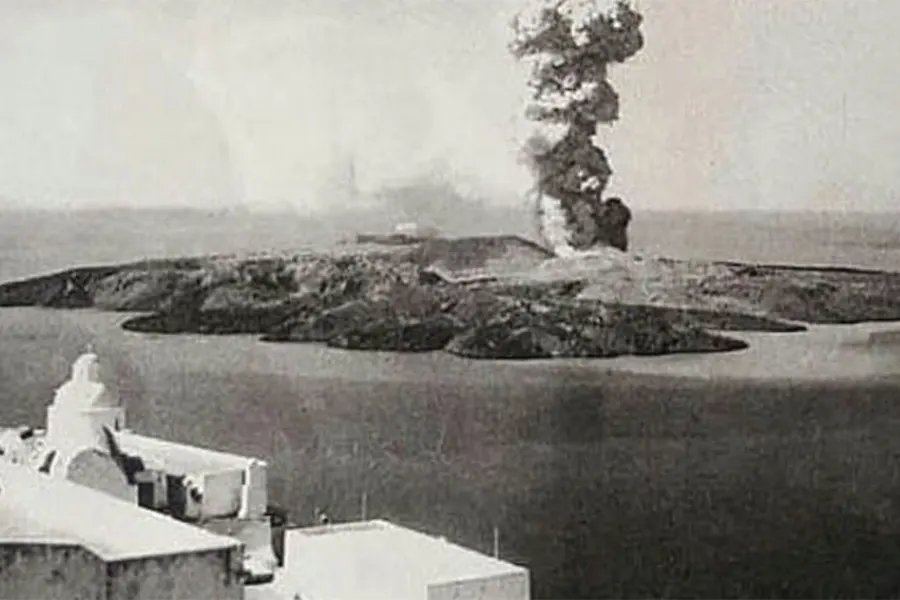 erupción en Santorini de 1950
