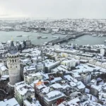 Istanbul covered by snow