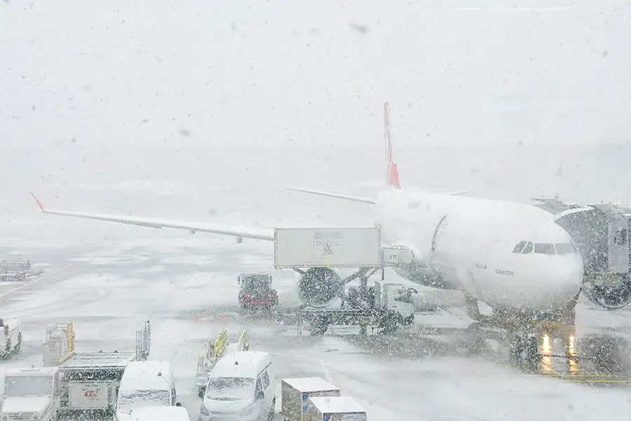 nevadas en el Aeropuerto de Estambul