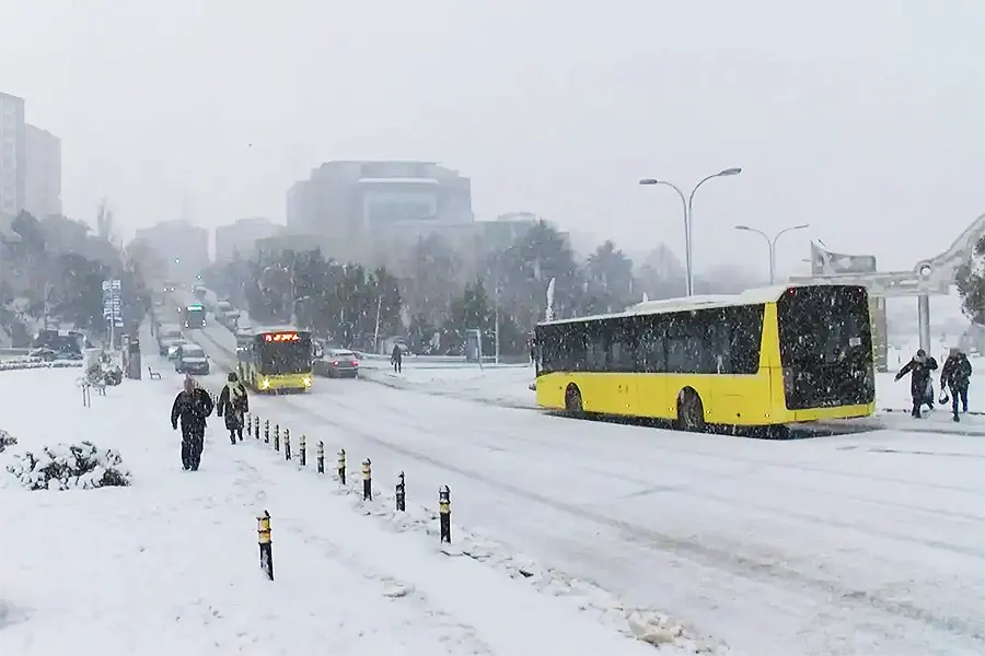 nevadas en Başakşehir, Estambul