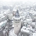 nevadas en Galata, Estambul