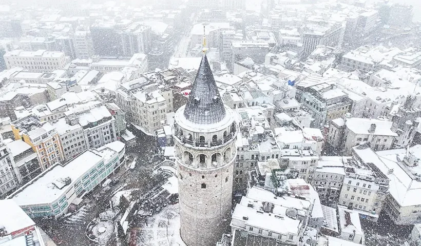 nevadas en Galata, Estambul