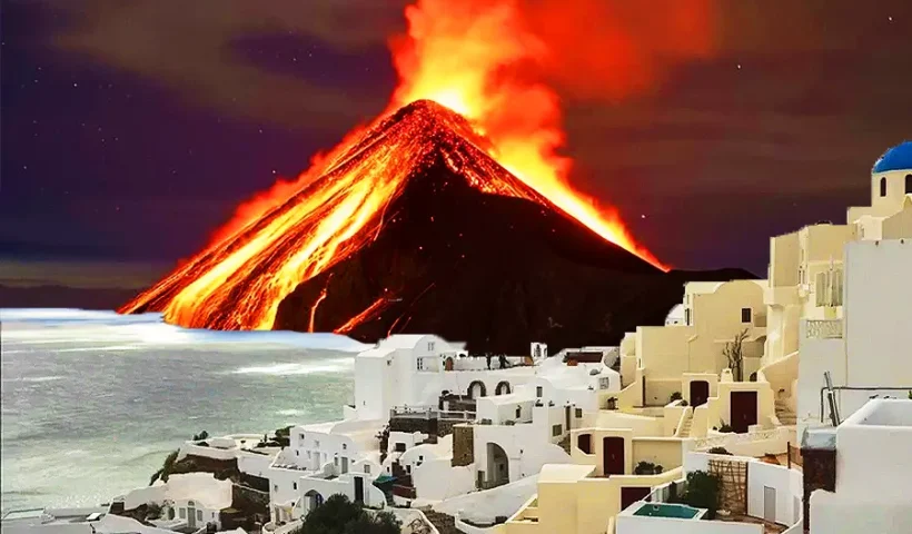 possible Santorini volcano eruption