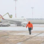 snow storm at Istanbul Airport