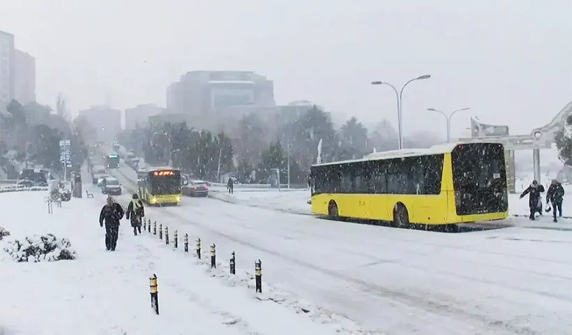 snowfall in Başakşehir, Istanbul