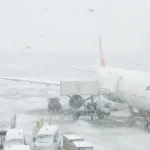 snowfall at Istanbul Airport