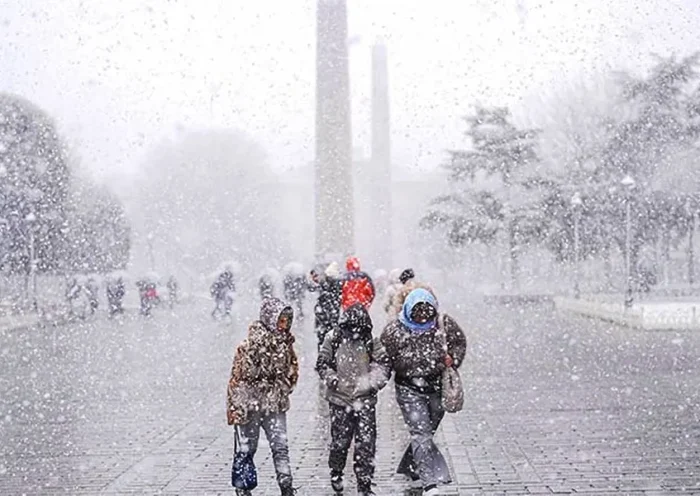 snowfall in Sultanahmet, Istanbul