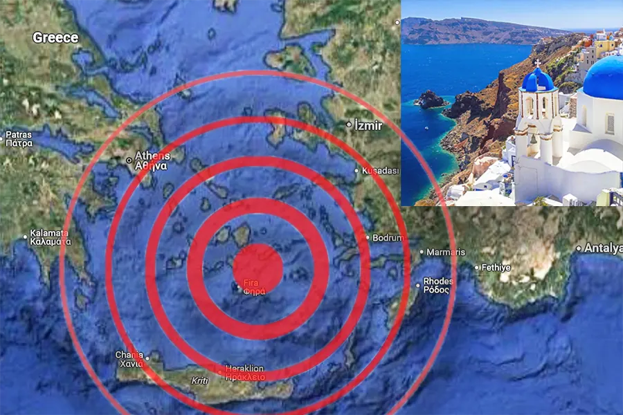 terremotos en Santorini