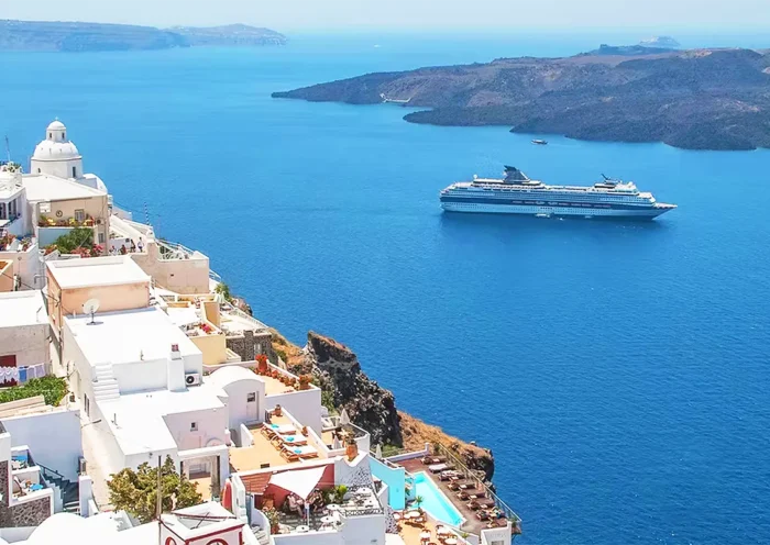 crucero en Santorini